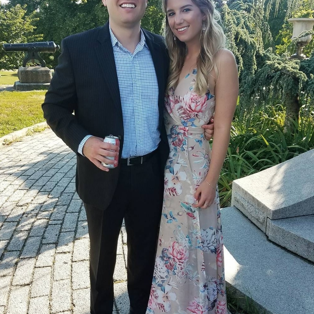 Lulus beige floral maxi dress